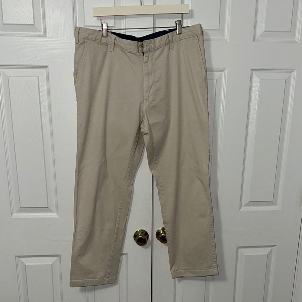 Nautica Tan Chinos Classic Straight-Leg Cotton